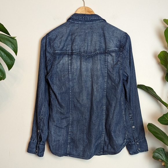 J. Crew | Trademark | Chambray Long Sleeve Button-Front Shirt - Picture 8 of 12